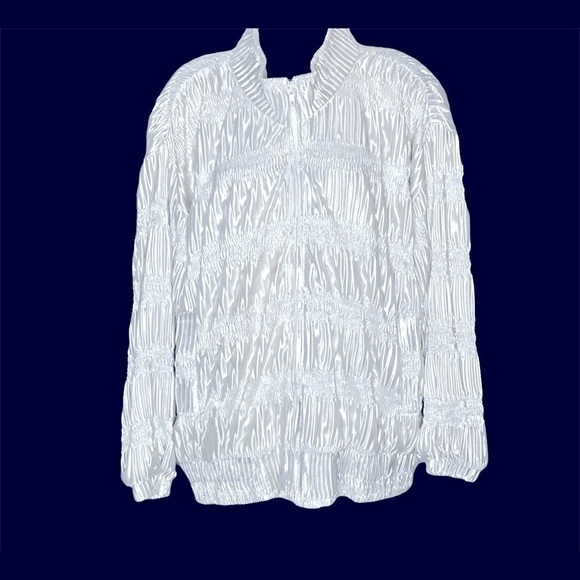 Valentina Jackets & Blazers - Valentina Metallic Silver Windbreaker Puffy Jacket size L